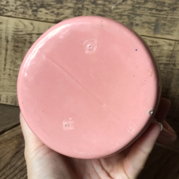 VTG Coral Peach Pink Ceramic Pottery Pitcher, 1Qt - Picture 6 of 8
